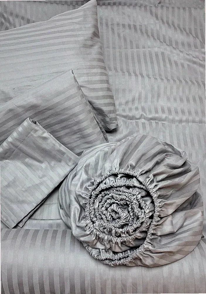 Spannbettlaken 160х200х24 100% Baumwolle Satin Grau