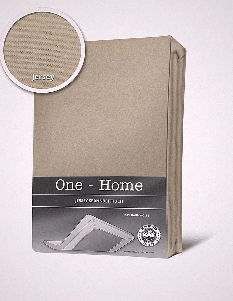 Spannbettlaken 180 x 200 cm - 200 x 200 cm beige sand Jersey Spannbetttuch
