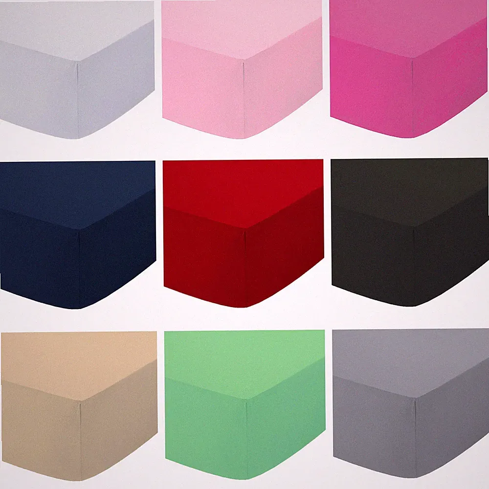 Spannbettlaken Bettlaken 25 cm tief Polycotton Single Double King Super King Size