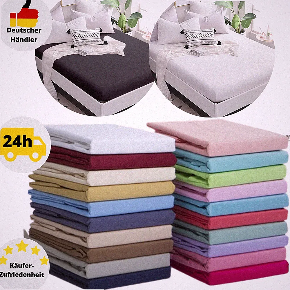 Spannbettlaken Jersey Boxspringbett Baumwolle Bettlaken Gummizug 180x200 140x200