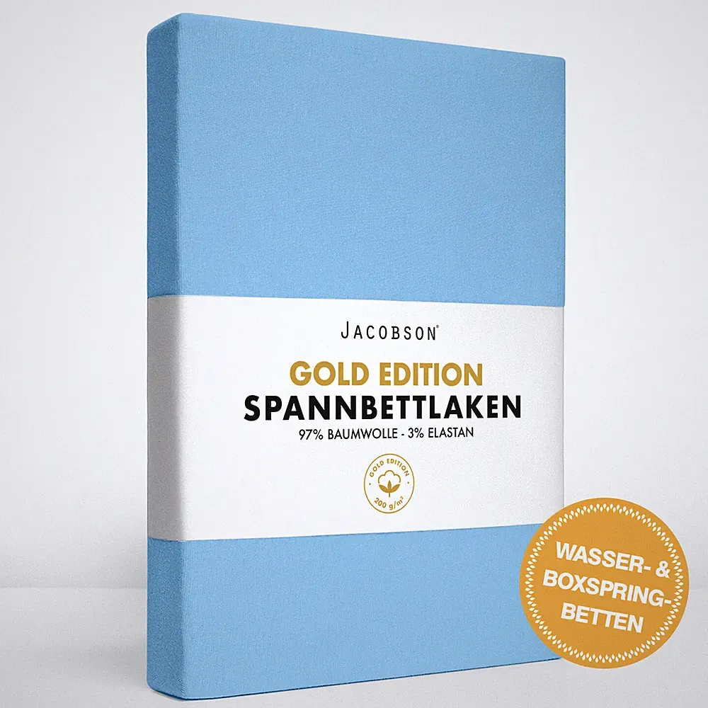 Spannbettlaken Jersey Wasserbett Boxspringbett Spannbetttuch 200g/m² GOLD EDITIO