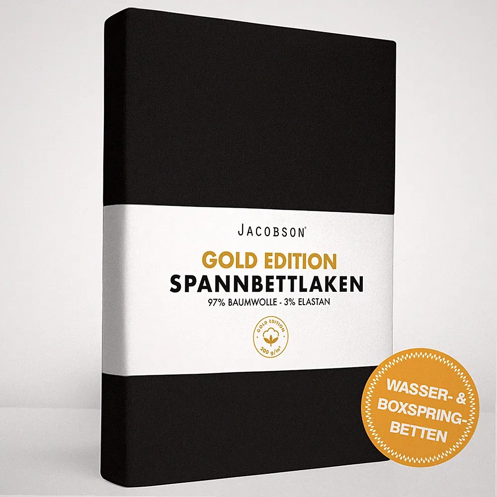 Spannbettlaken Jersey Wasserbett Boxspringbett Spannbetttuch 200g/m² GOLD EDITIO