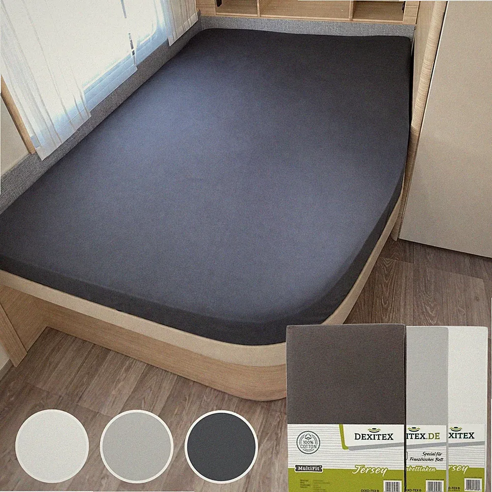 Spannbettlaken Wohnmobil Französisches Bett Rechts 130-160x200 Jersey MultiFit