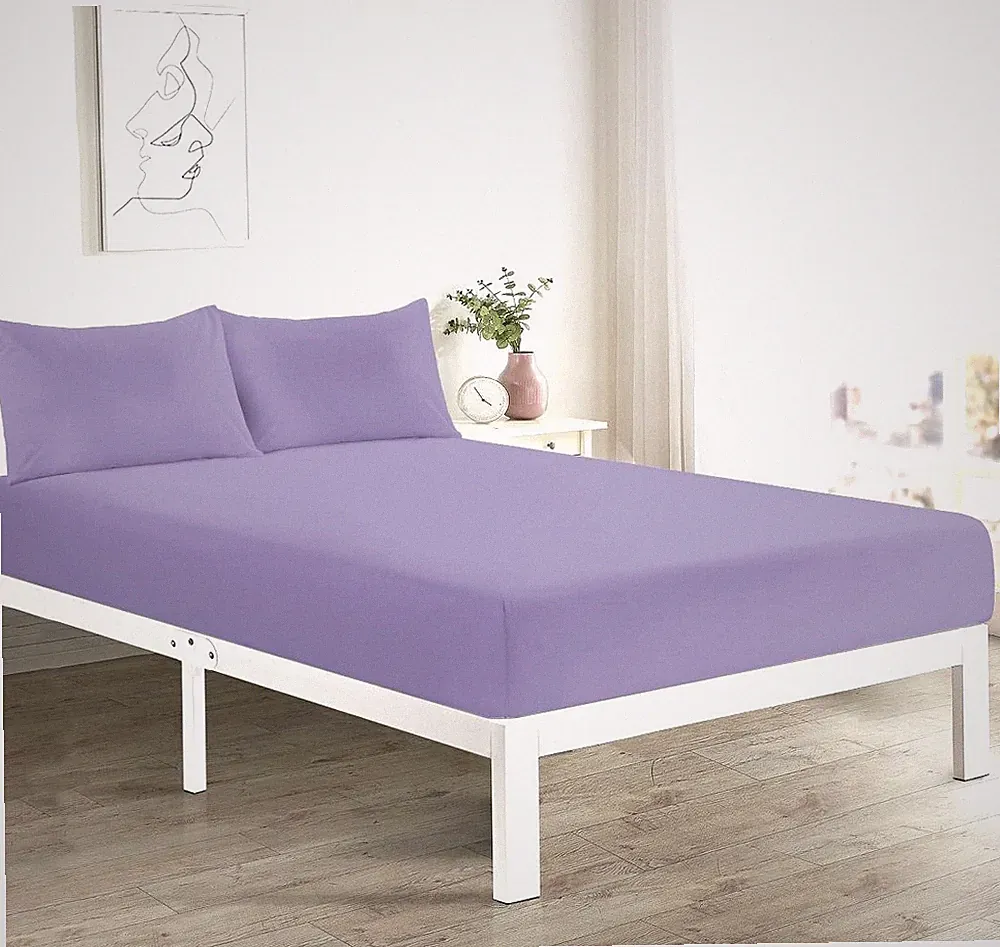 Spannbetttuch Komplett Bettlaken Pflegeleicht Kissenbezug 100% Poly Baumwolle Luxus Uni Laken