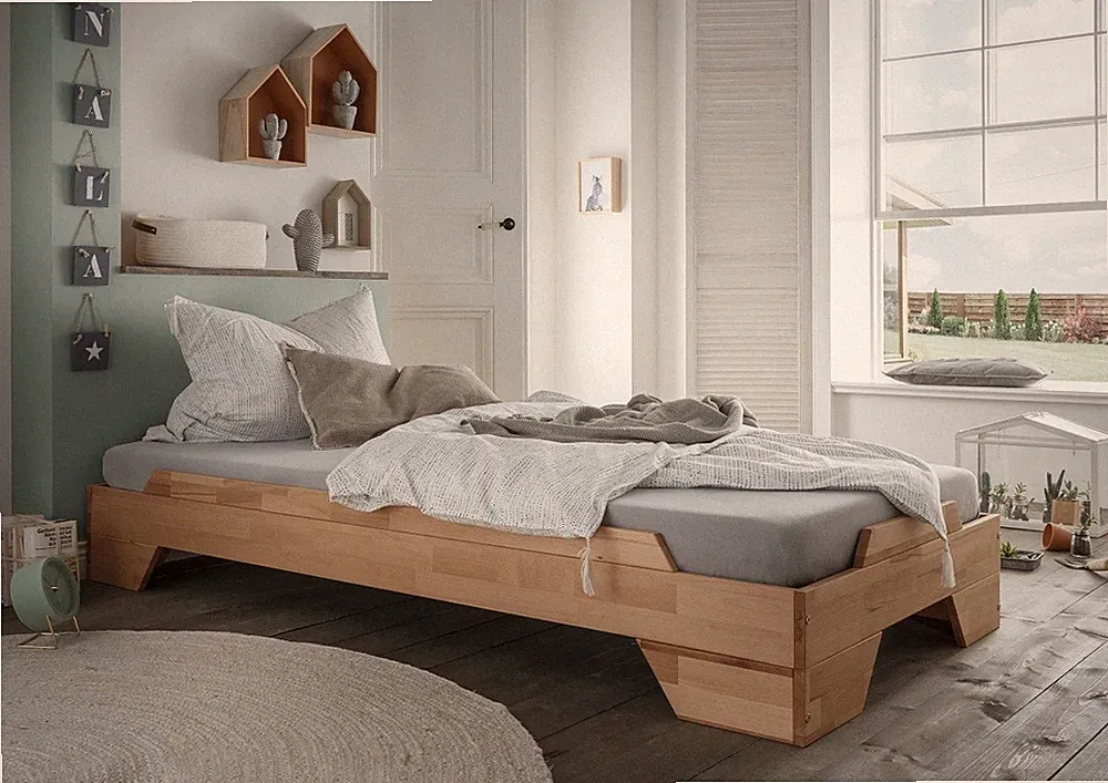 Stapelbett 90x200cm Massivholz Buche massiv natur geölt NEU OVP!!!