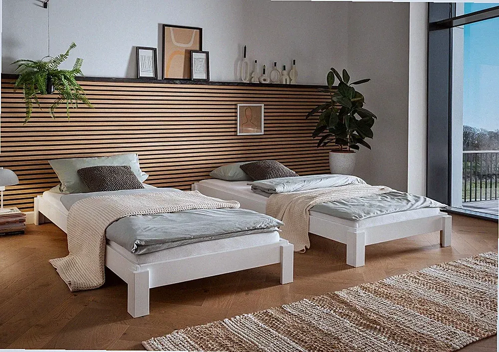 Stapelbett 90x200cm Massivholz Buche massiv weiß lackiert NEU OVP!!!