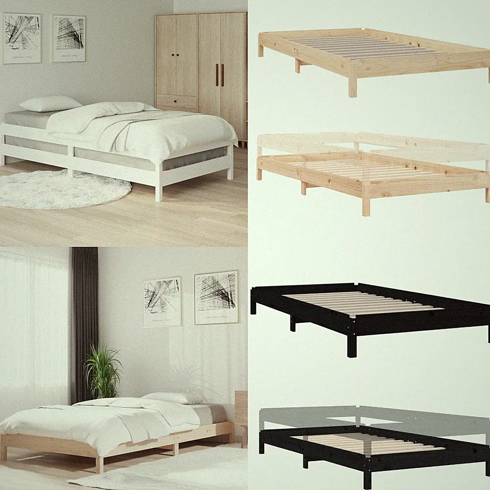 Stapelbett Gästebett Stapelliege Massivholzbett Bettgestell Massivholz Kiefer