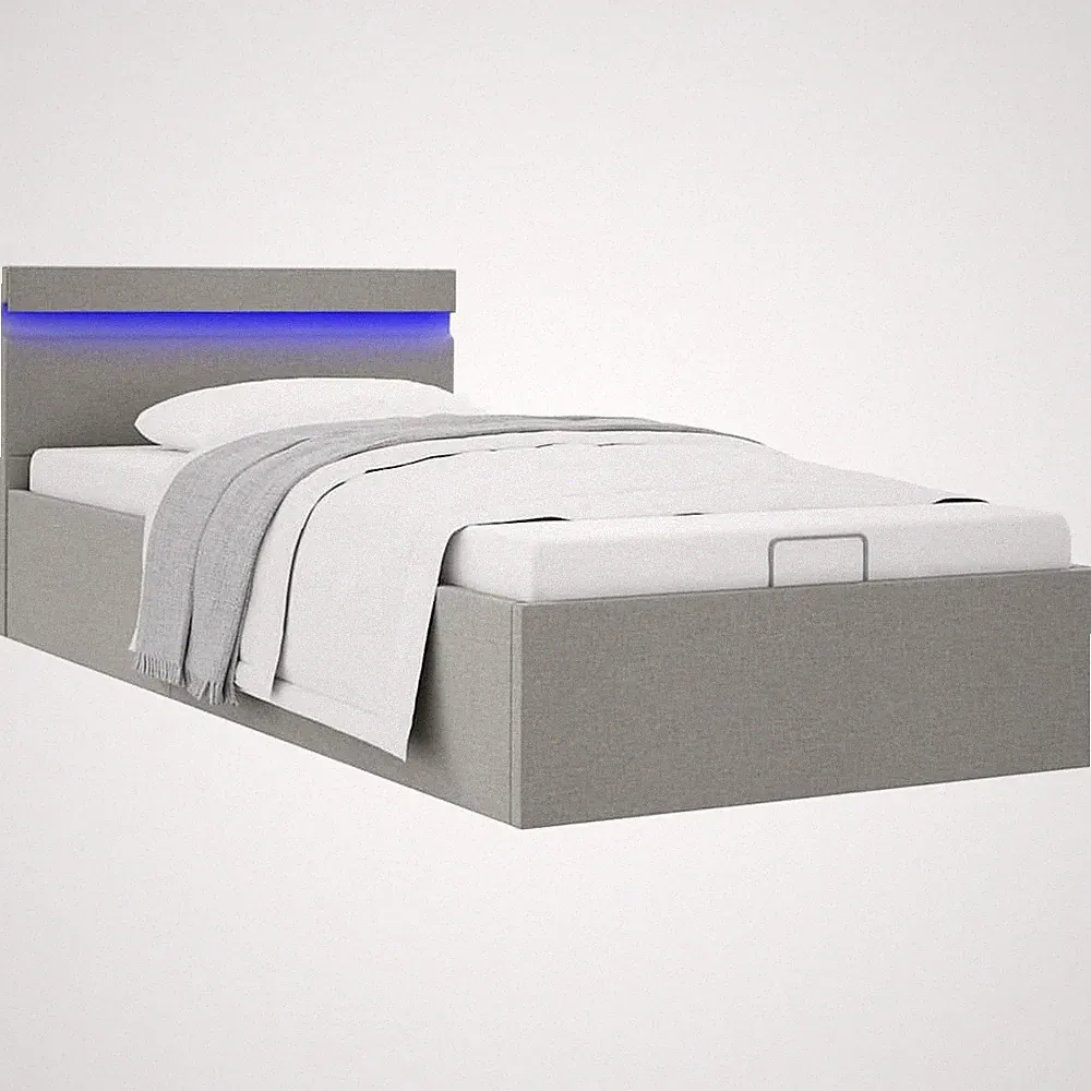 Stauraumbett Hydraulisch LED Polsterbett Bett Stoffbett mehrere Auswahl vidaXL