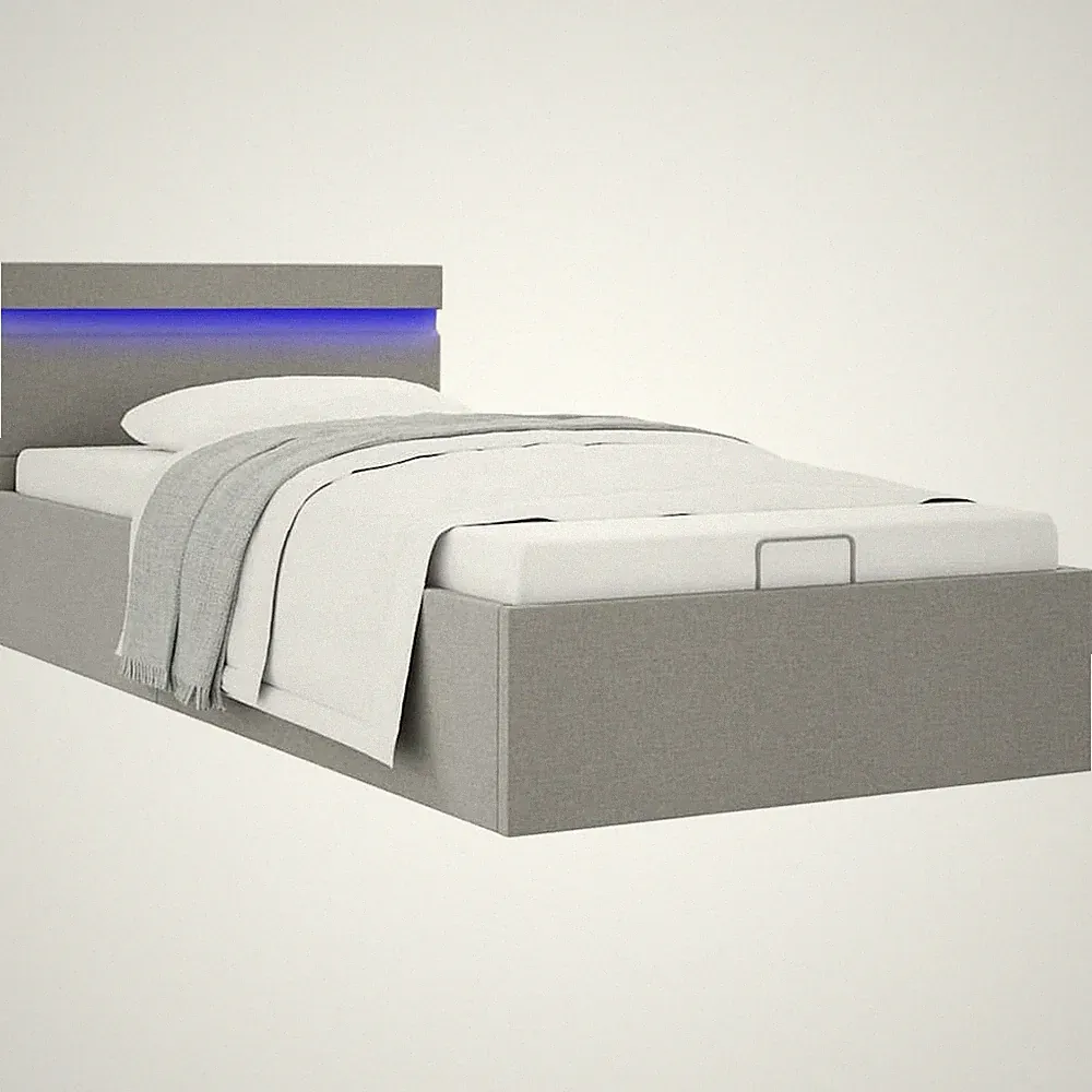 Stauraumbett Hydraulisch LED Polsterbett Bett Stoffbett mehrere Auswahl vidaXL