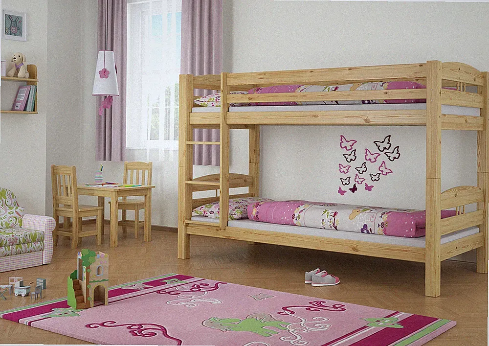 Stockbett Etagenbett Kiefer 90x200 Hochbett Kinderzimmer Zubehör wählbar