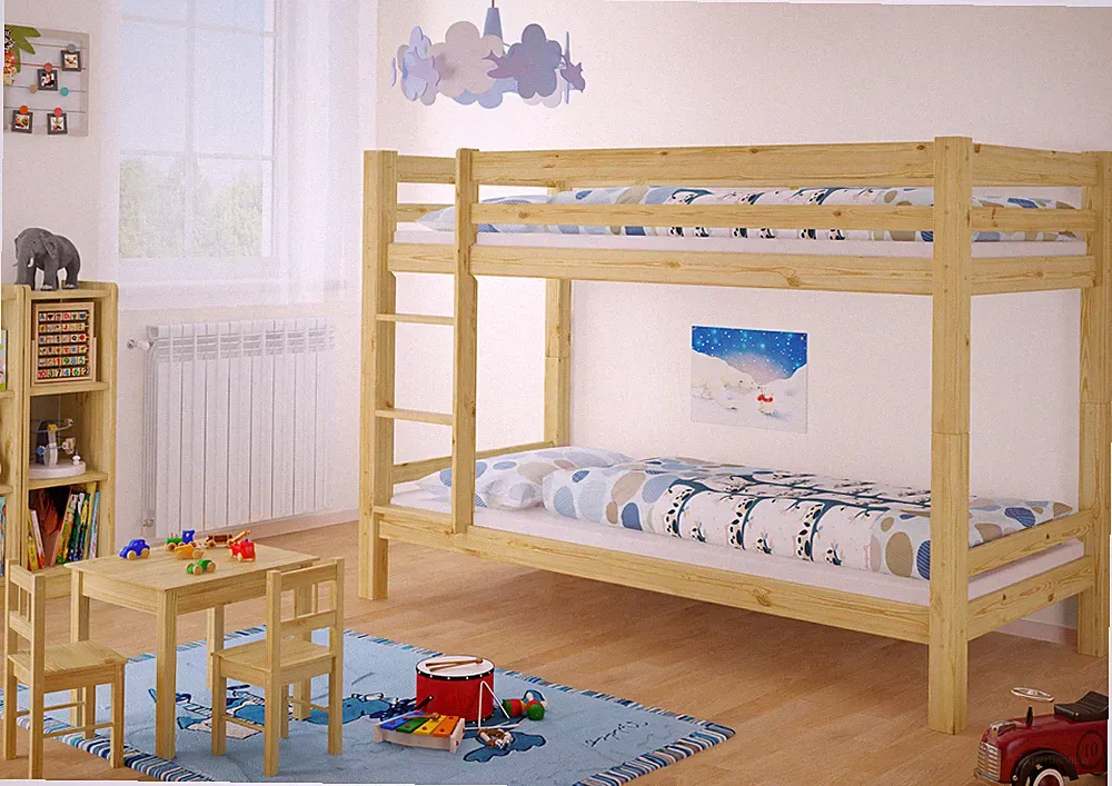 Stockbett Etagenbett Kiefer Zubehör wählbar 90x200 Hochbett Kinderbett