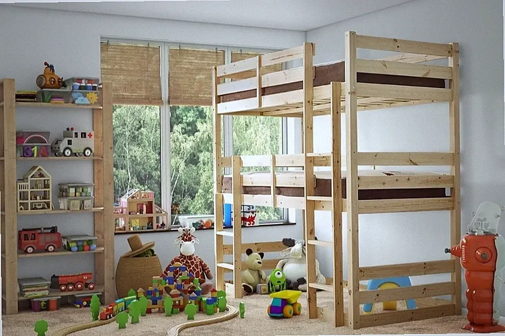 STRICTLY BEDS&BUNKS Fusion Etagenbett mit Stauraum, 3 Fuß Einzelmatratzen nicht enthalten