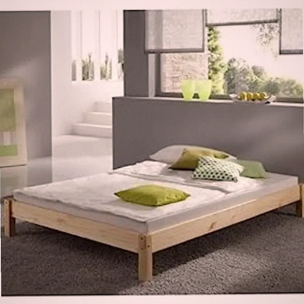 STRICTLY BEDS&BUNKS Kansas Kiefer Bettrahmen einschließlich Federkernmatratze (15 cm), 3 Fuß