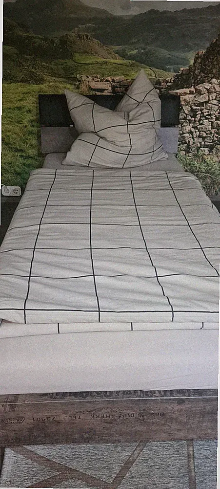 Sumatra Futonbett (Einzelbett) 90x200 mit Lattenrost (Braun)