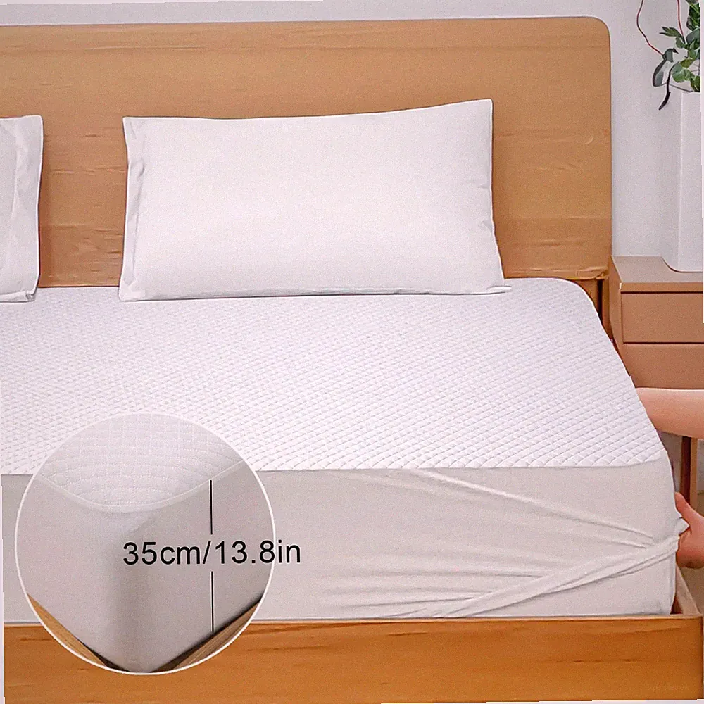 Super King Size wasserdichter Matratzenschoner 180 x 200 cm leise neu mit Etikett heller Schlaf