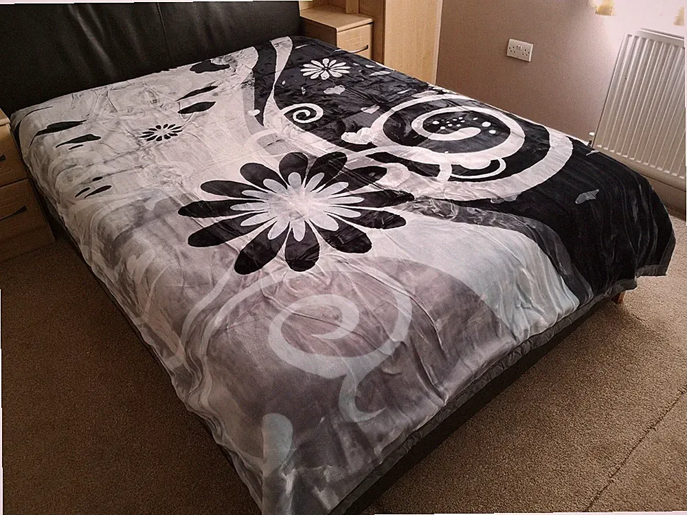 Superweiche 2-lagige dicke schwere Decke Bett Nerz Überwurf Double King Size