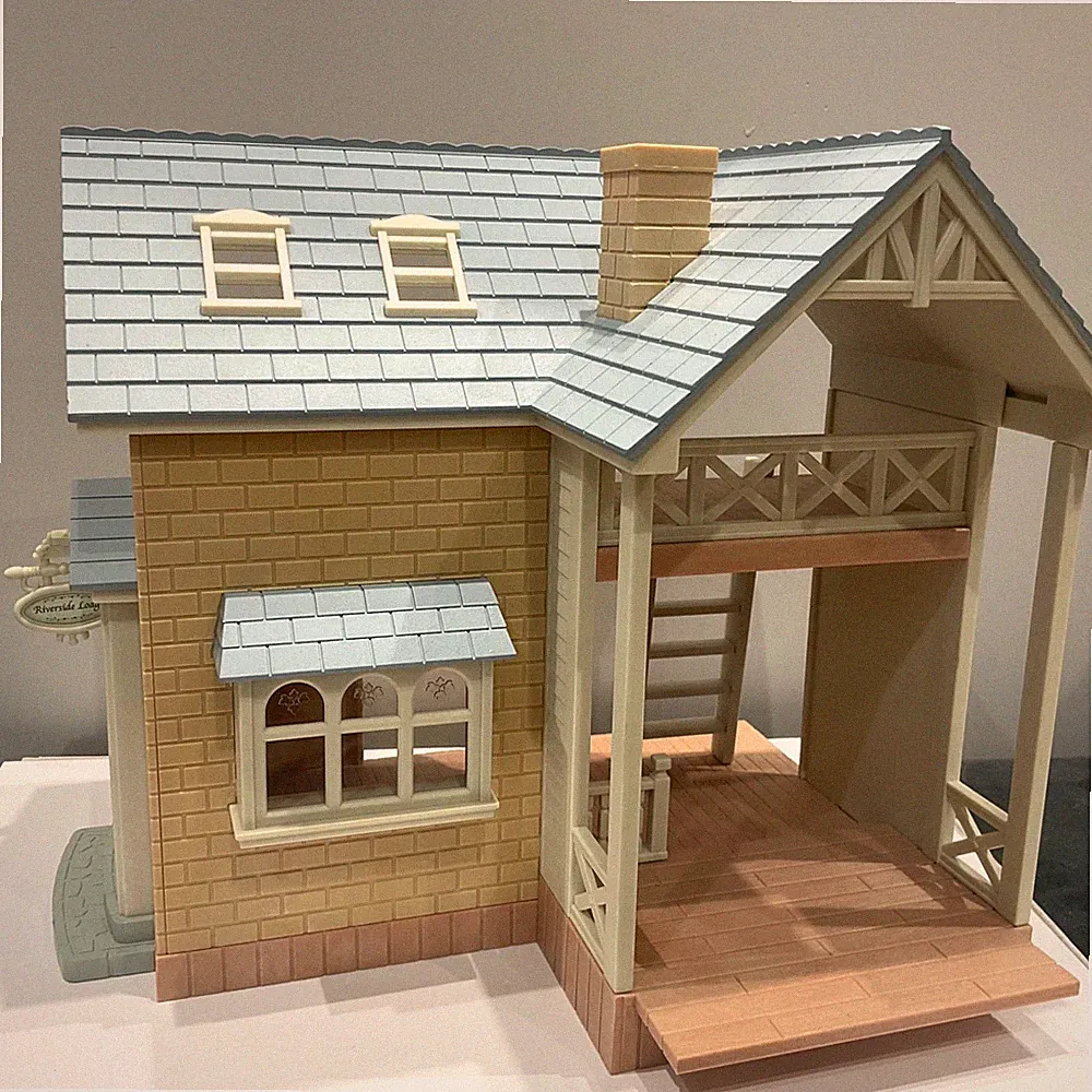 Sylvanian Families 4976 Riverside Lodge + Extras im Ruhestand (Bluebell Cottage)