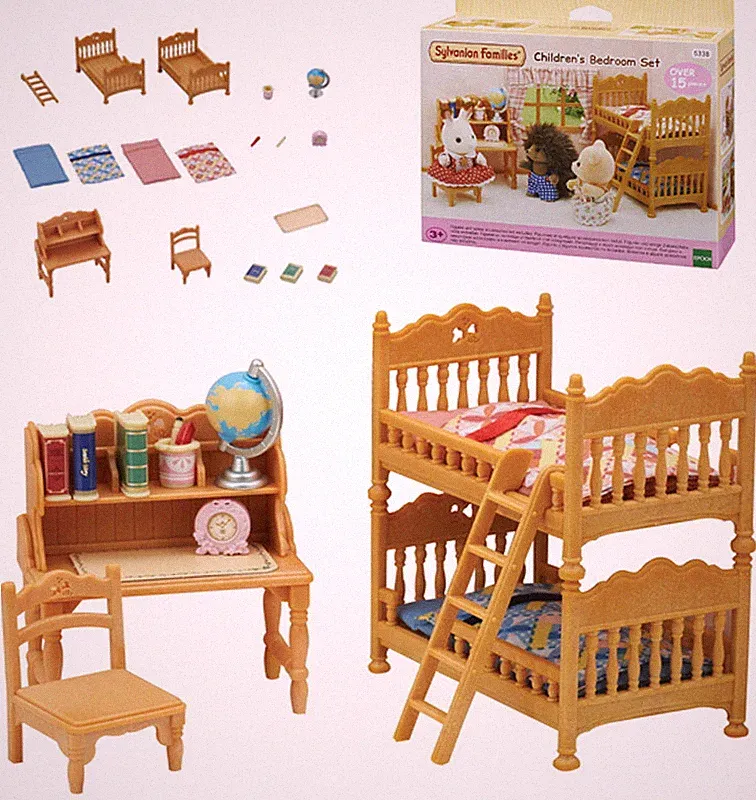 Sylvanian Families Landhaus Kinderzimmer mit Stockbett