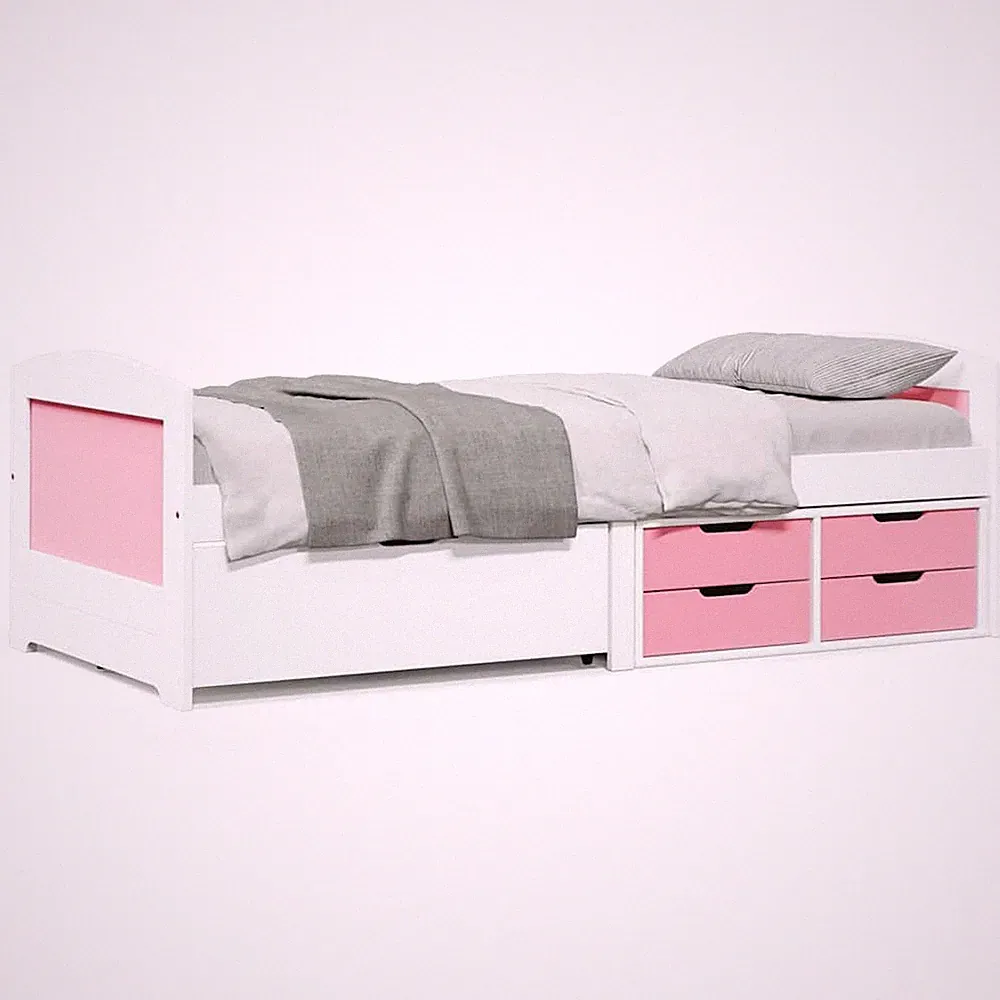 Tagesbett 5 Schubladen Schlafsofa Bett Gästebett Massivholz Kiefer vidaXL