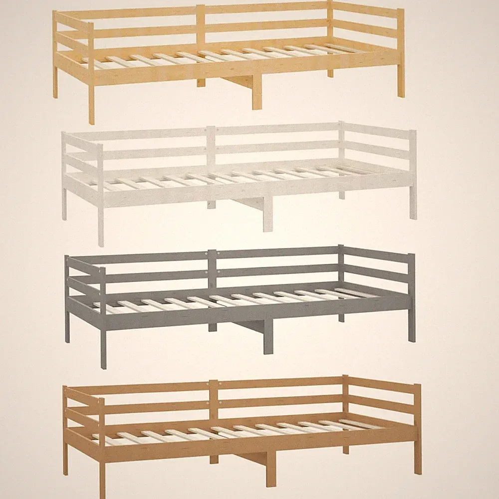 Tagesbett 80x200cm 90x200cm Massivholz Kiefer Holzbett Einzelbett Bettgestell