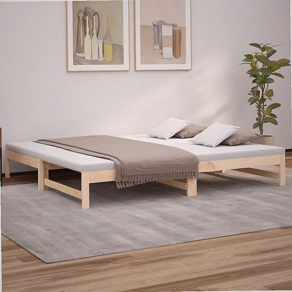 Tagesbett Ausziehbar Massivholz Bettgestelle Gästebett Sofabett mehrere Auswahl