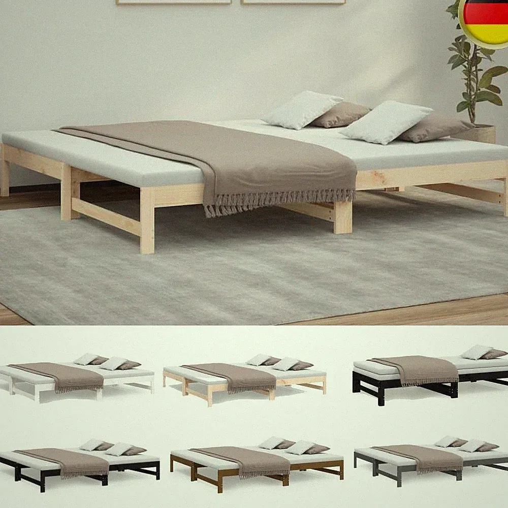 Tagesbett Ausziehbar Massivholz Kiefer Gästebett Sofa mehrere Auswahl vidaXL