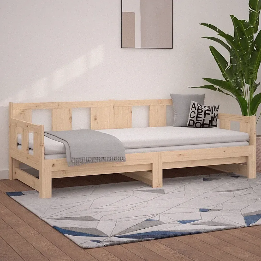 Tagesbett Ausziehbar Massivholz Kiefer Sofa Sofabett mehrere Auswahl vidaXL