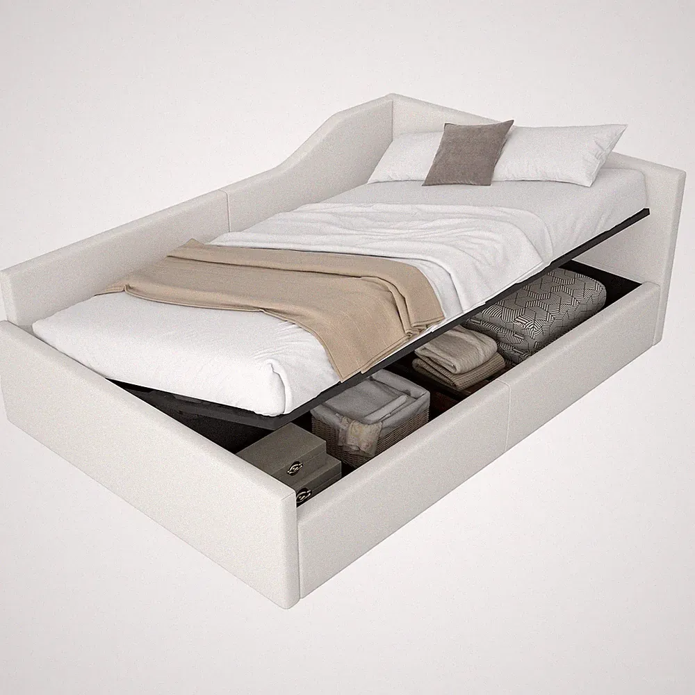 Tagesbett Beige 140x200 cm Stauraum SONNENH