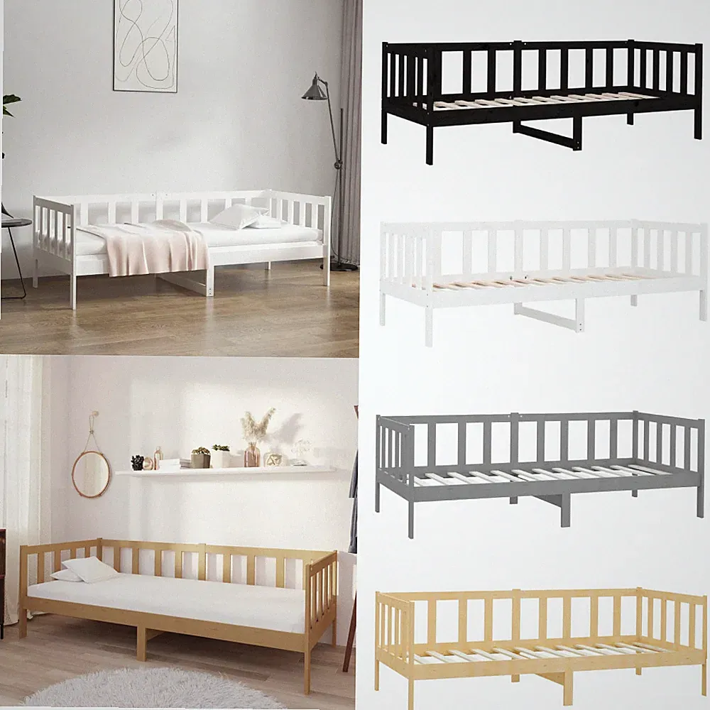Tagesbett Bettgestell Massiv Einzelbett Doppelbett Holzbett Gästebett Massivholz