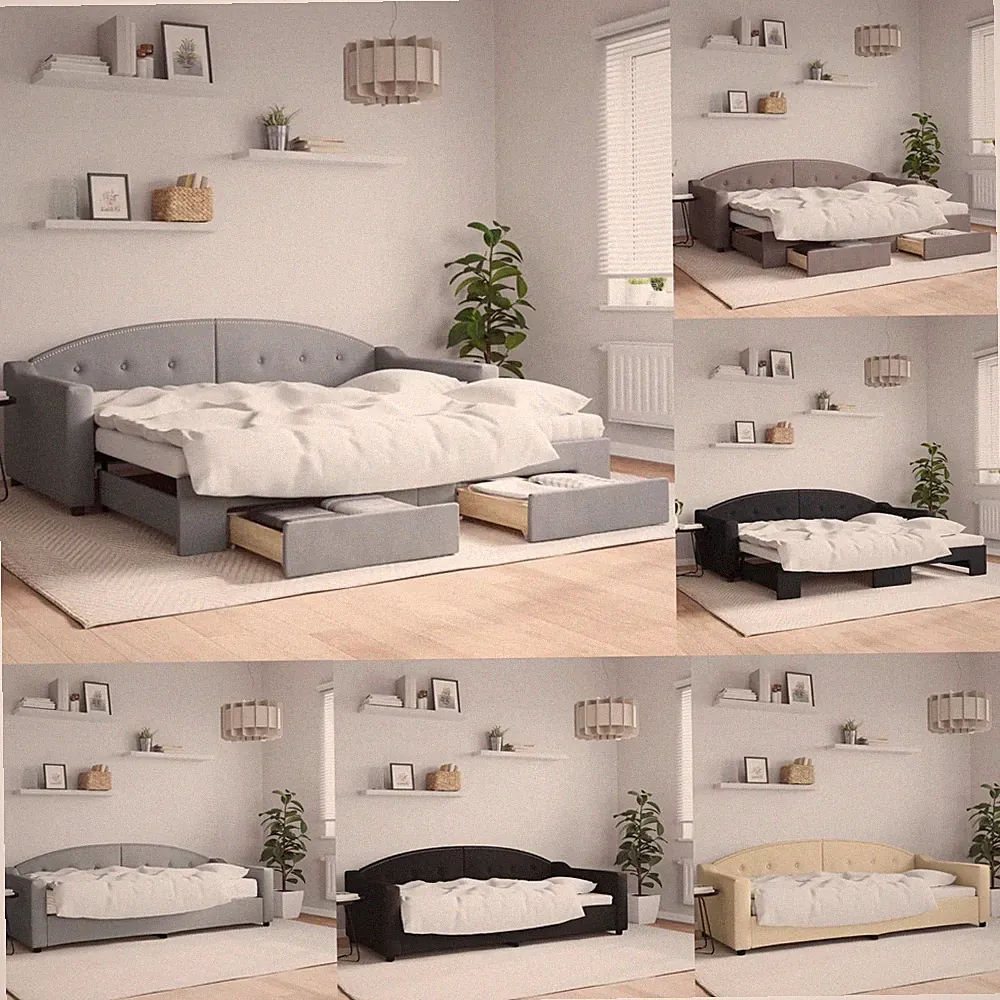 Tagesbett Einzelbett Bettgestell Massivholz Singlebett Gästebett Bettrahmen Bett