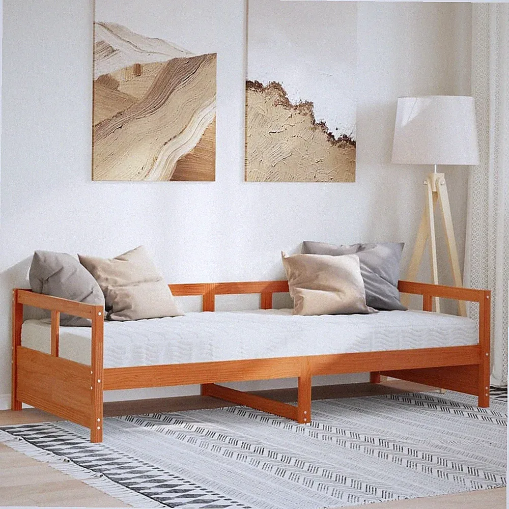 Tagesbett Gästebett Bettsofa Bettgestell Lattenrost Massivholz Kiefer vidaXL