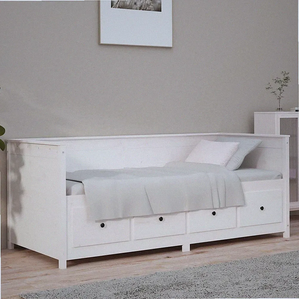 Tagesbett Gästebett Sofabett Schlafsofa Sofa Bettsofa Massivholz Kiefer vidaXL