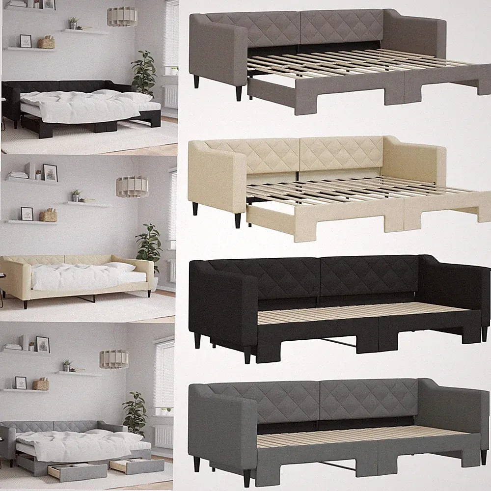 Tagesbett mit Matratze Gästebett 2-in-1 Sofabett Schlafsofa Jugendbett Daybed