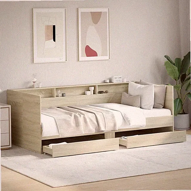 Tagesbett mit Schubladen Gästebett Bettsofa Bettgestell Sofabett Sofa vidaXL