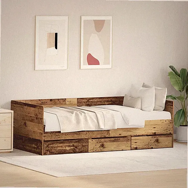 Tagesbett mit Schubladen Gästebett Sofabett Bettgestell Bettsofa Sofa vidaXL