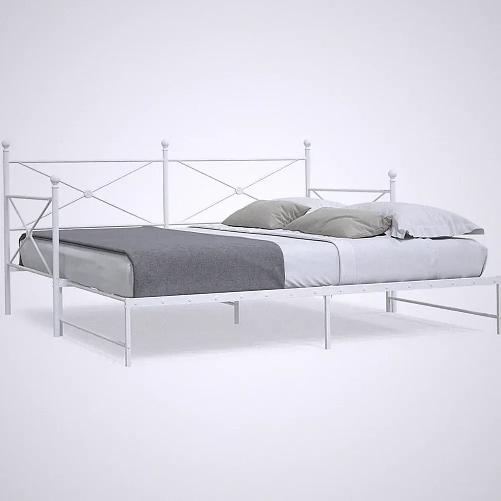 Tagesbett ohne Matratze Stahlbettgestell Einzelbett Doppelbett vidaXL