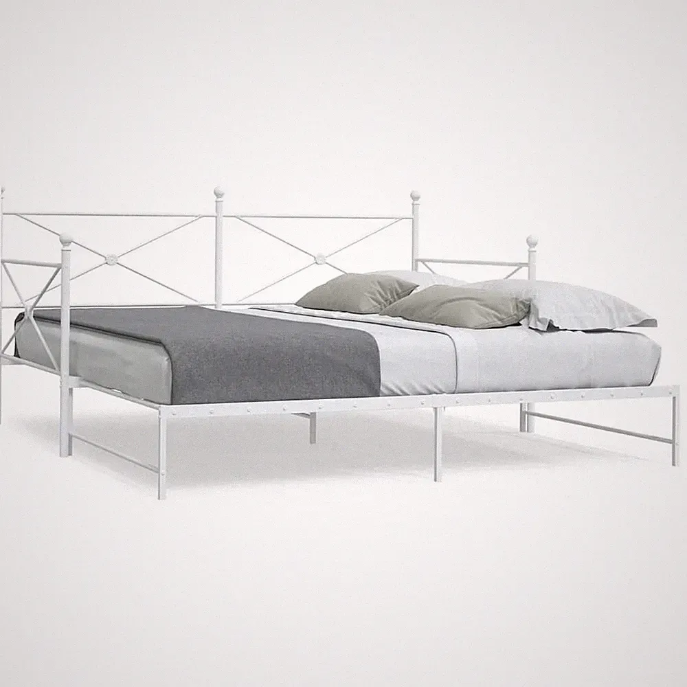 Tagesbett ohne Matratze Stahlbettgestell Einzelbett Doppelbett vidaXL