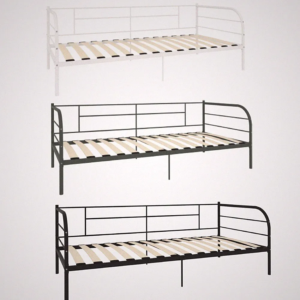 Tagesbett-Rahmen Tagesbett Metallbett Doppelbett Singlebett Bett Metall 90×200cm