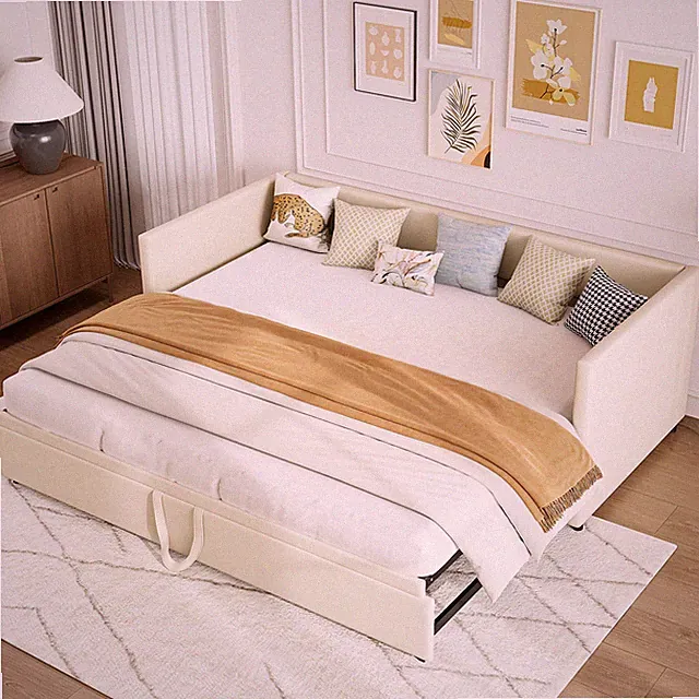 Tagesbett Schlafsofa 90/180x200 cm Kinderbett Jugendbett mit Ausziehbett 90x200