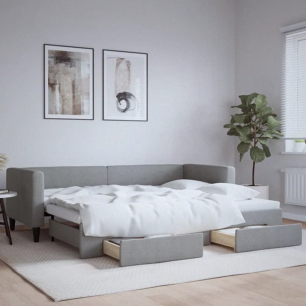 Tagesbett Schlafsofa Sofa Bett Bettsofa Gästebett Schlafcouch Stoff