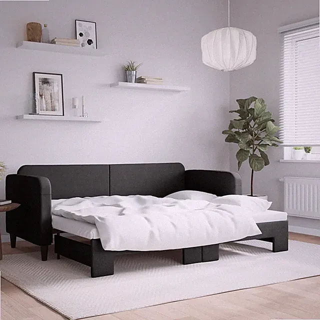 Tagesbett Schlafsofa Sofa Bett Bettsofa Gästebett Schlafcouch Stoff vidaXL