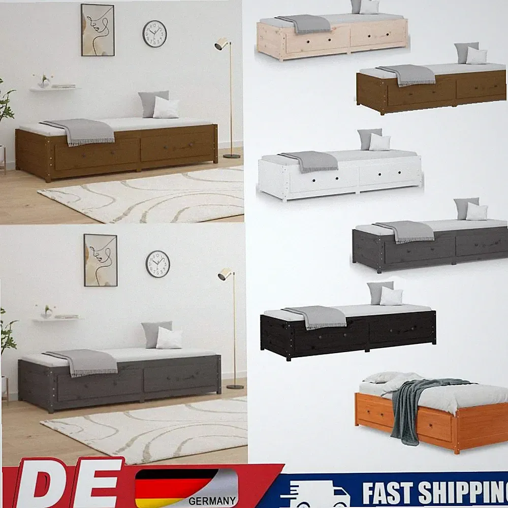 Tagesbett Sofabett Gästebett Sofa Bett Schlafsofa Massivholz Kiefer vidaXL
