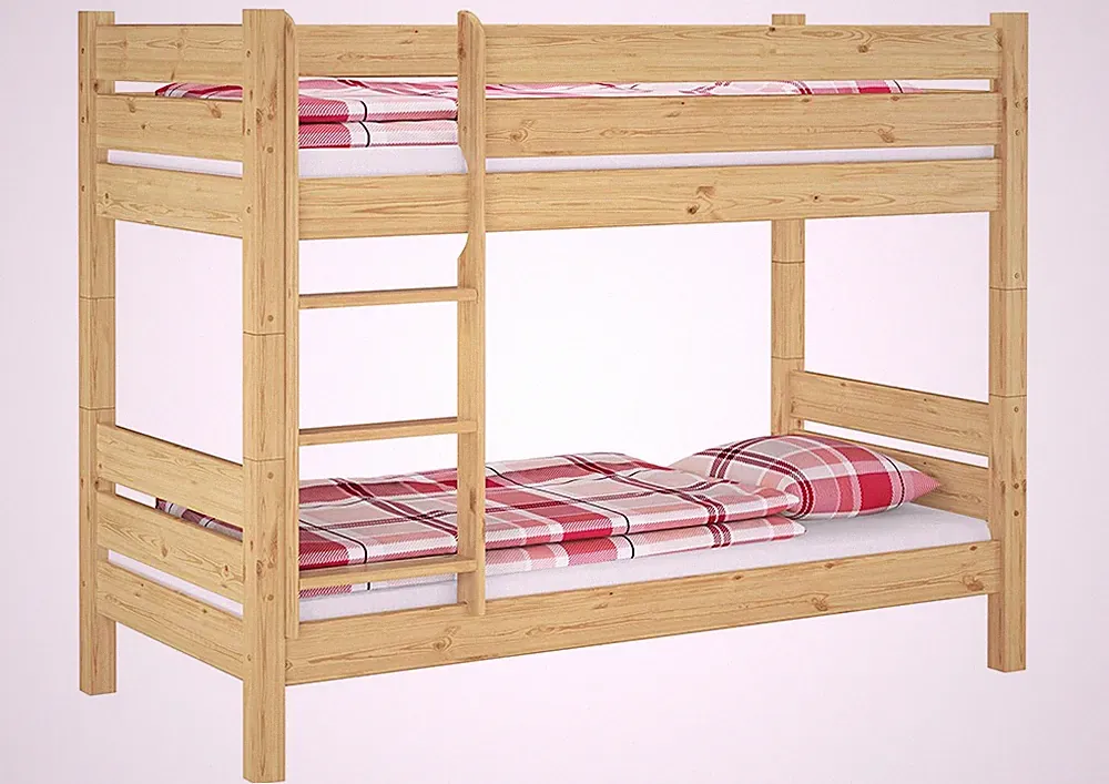 Teilbares Stockbett massiv Kiefer 90x200 Etagenbett Nische 80 cm Zubehör wählbar