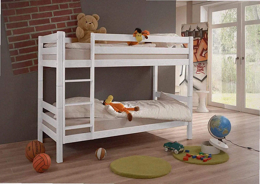 TiCAA TiCAA Etagenbett, Kinderbett, Stockbett Funktionsbett für Kinder mit