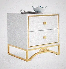 Tisch Nachttisch Sofa Tisch Beistelltisch Betttisch mit Schublade Weiß Hochglanz