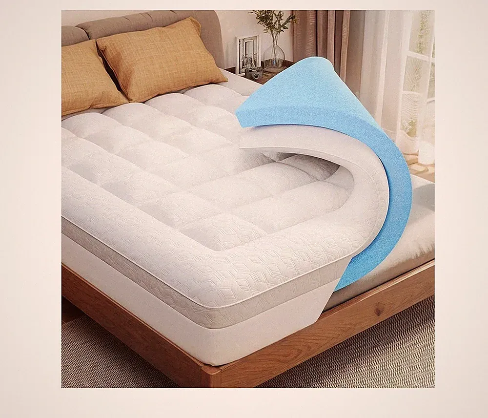 Topper 180x200cm Gel Memory Foam Mittelweich 10cm Matratzenauflage Bambus Bezug