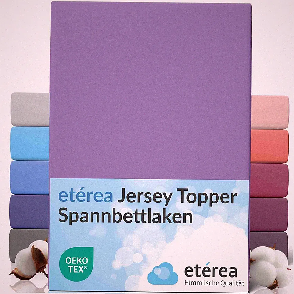 Topper Spannbettlaken Baumwolle- etérea Comfort Jersey -Bettlaken Boxspringbett