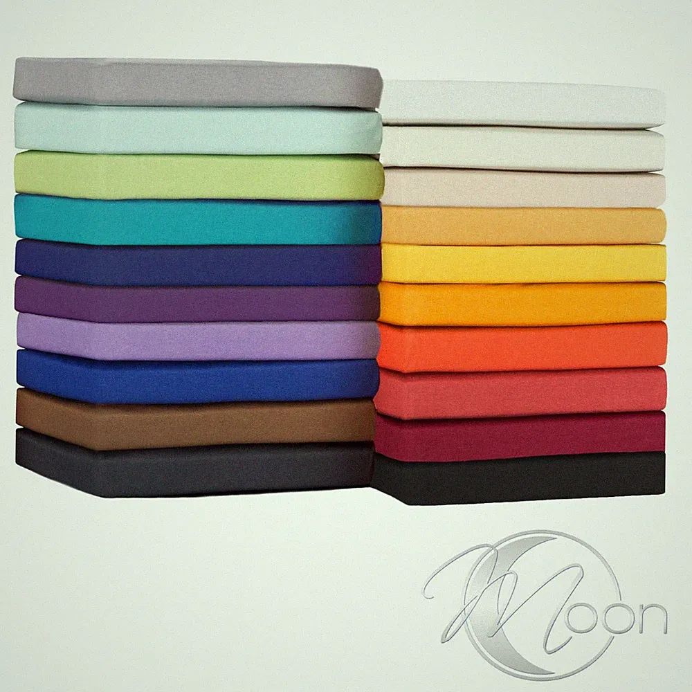 Topper Spannbettlaken Boxspringbett Spannbetttuch Line green 160g/m² Jersey MOON