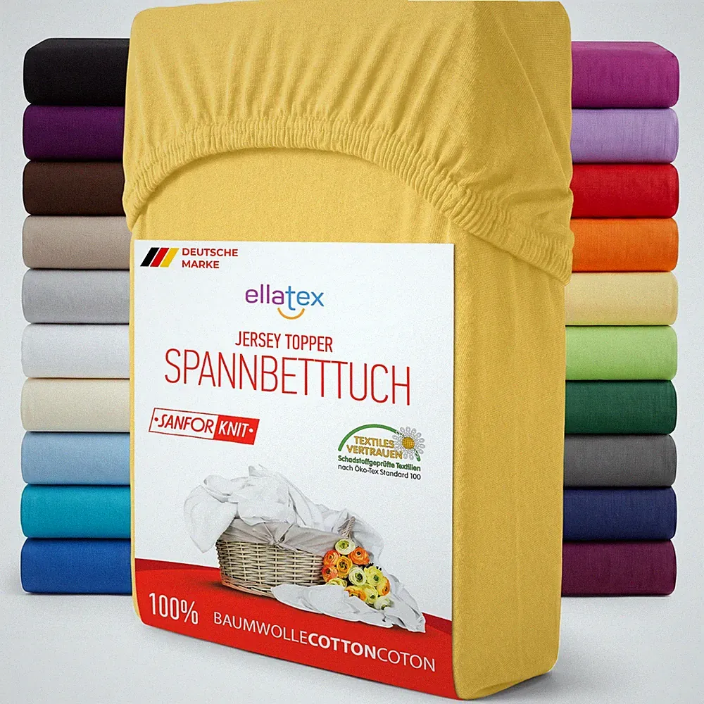 TOPPER Spannbettlaken Jersey BOXSPRINGBETT TOPPER Matratzen Spannbetttuch 100% B