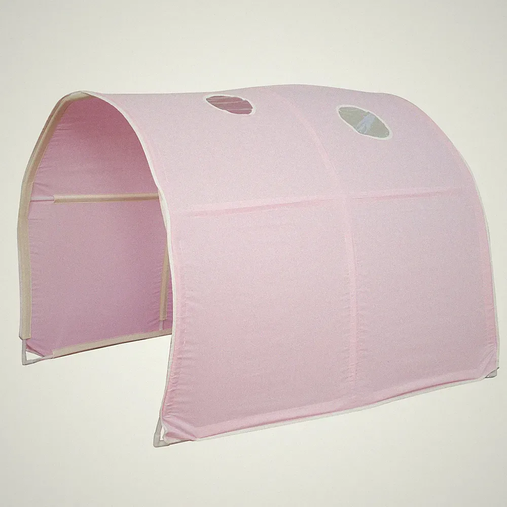 Tunnel für Hochbett Kinder Zelt Rosa Bogen Spieltunnel Stockbett Homestyle4u
